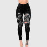 GETADME 2024 Autumn High Waist Ripped Jeans For Women Fashion Stretch Skinny Denim Pencil Pants Casual Slim Trousers S-3XL