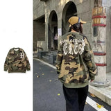 GETADME American Style Niche Graffiti Camouflage Sweatshirts Women and Men's High Street Retro Hip-hop Loose and Versatile Pullover Tops