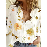 GETADME Autumn & Spring Long Sleeve Shirts For Women Elegant 3d Horse Printed Single-Breasted Lapel Tops 2024 New Button Basic Shirts