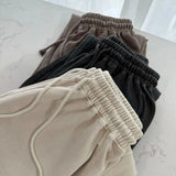 Getadme Faded Effect Casual Sweatshirt And Sweatpant 2 Pieces Set Woman V Neck Loose Basic Cardigan Coat Drawstring Sporty Jogger Pants