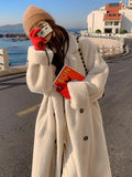 GETADME Fur One-piece Winter Thickened Long-suit Collar Imitation Mink Fur Eco-friendly  Women's Coat Fashion Warm