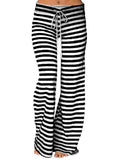 Print Sleep Bottom Women Cotton Long Pant Home Pajamas Soft Slip Summer Pants Drawstring Big Size Sexy Stripe Casual Big Size