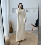 Extra Long Sweater Dress Women Autumn and Winter High-neck Long Sleeve Knitted Bottoming Dress Thick Shirt Femme Robe f2618