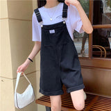 Getadme Summer Vintage Purple Jean Jumpsuit Women Cotton Wide Legs Bib Female Overalls Woman Personality Denim Rompers