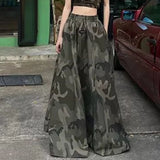 Women's clothing set, haute couture, summer sleeveless vest, large skirt hem, camouflage half skirt  korean style