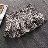 Getadme Sexy Leopard Print Pleated Skirt for Women Y2k Mini Skirt Harajuku Hot New Skirts for Women Fashion Short High Waist Hip Skirt