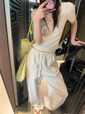 Wide-Leg Pants Women's Summer 2024 New Fashion Premium Loose Casual Trousers