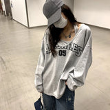 Women Streetwear 2 Pieces Sets Harajuku Loose Sexy Letter Print T Shirt + Halter Tank Crop Top Tee Shirts Korean Fashion Two Set