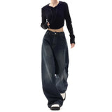 Y2k Vintage Baggy Jeans for Women Korean Fashion High Waist Grunge Casual Loose Denim Wide Leg Pants Female Clothes