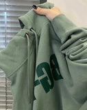 Getadme American Style Hoodies Women Simple Loose Streetwear Vintage Letter Designed Harajuku Y2k Ulzzang Leisure Thicken Hooded Popular