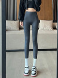 Women Legging Pant Casual Autumn Winter High Waist Yoga Abdomen Velvet New Shark Skin Outwear Warm Soft Velvet Slim Hip Lifting