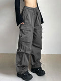 Harajuku Oversized Cargo Parachute Pants Women Streetwear Vintage Y2k Hip Hop Wide Leg Joggers Baggy Sweatpants Techwear