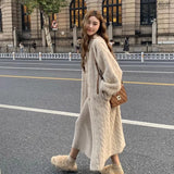 Long Warm Soft High Grade Faux Rabbit Fur Jacket Trend Fashion Winter Casual Plush Chaqueta High-quality Luxury Outerwears New