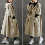 Spring Autumn Trench Coat Woman Korean Single-Breasted Mid-Long Women Trench Overcoat Khaki Windbreaker Pocket Female