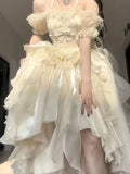 Getadme Elegant and Noble Generative Color Lolita Flower Wedding Dress Adult Dress Sling Dress