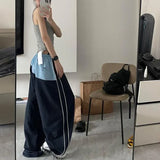 Getadme-Harajuku Parachute Cargo Pants Women Kpop Oversized Korean Y2k Streetwear Patchwork Trousers Jogging Sweatpants Hippie