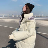 Oversize Bread Jacket Short Down Cotton Jacket Cotton Coats Women 2023 New Trend Autumn and Winter Outwears Thick Cotton Parkas