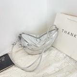 GETADME Small Silver Crossbody Bags For Women 2024 Y2k Korean Fashion Designer Female Bucket Bag Lady Shoulder Bag Handbags And Purses