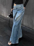 GETADME Trashy Y2K Style New Rock Hip Hop Baggy Wide Leg Jeans Pants Women 90S Clothes Vintage Straight Lady Denim Trousers Ropa Mujer