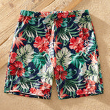 New Summer Ruffle-Sleeve Floral Print Matching Swimsuits Family Look Children's Clothing Swimwear Women's Swimsuit