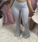 Women High Waist Large Casual Solid Color Jogger Pants 2023 Elastic Wide Leg Flare Pants Leggings Trousers Draped Sweatpants