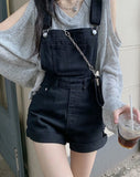 Getadme-Denim Rompers Women Vintage Casual Simple Korean Fashion Chic Streetwear College Summer Sweet All-match High Waist Preppy Style