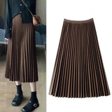 Women Skirt Streetwear Fashion Solid Simple Elegant Casual Harajuku High Waisted Simple Chic Skirts Spring Autumn New