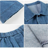 Women Denim Sets Summer 2022 New 2 Piece Set Solid Short Sleeve Coat + Shorts Jeans Sets Office Lady Elegant Female Denim Suits