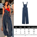 Women's Jeans Y2K Korean Fashion Overalls Women Denim Autumn Loose Wide Leg Pant Vintage Female Blue Baggy Pants Aesthetic