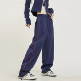 Getadme Vintage Baggy Jogging Striped Sweatpants Women Harajuku Streetwear Hip Hop Elastic Waist Straight Oversize Casual Sports Trouser