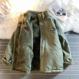 Y2K Winter Women Lamb Wool Warm Coat Bf Korean Loose Lapel Double Sided Jacket Harajuku Streetwear Plush Casual Outwear