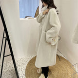 Getadme-Women's Winter Coat Long Loose Warm Stand-up Collar Mink Velvet Faux Fur Jacket Women Veste Femme Clothes Fashion Coats