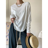 Thin soft snow cotton sunscreen shirt long-sleeved t-shirt women's summer thin section 2022 new