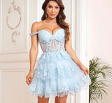 Sweetheart Charming Homecoming Dresses Gorgeous Formal Occasion Dress Open Back Appliques Stunning suknie homecoming