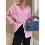 Getadme French original embroidery shirt loose design commuting early spring new style tops