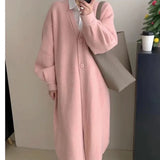 Korean Fashion Women Sweaters Long Sleeved Solid Single Breasted V-neck Solid Preppy Style Chic Knitted Cardigan Coats