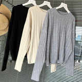 Lazy style knitted sweater trousers two-piece women's autumn and winter new Korean style fashion casual suit