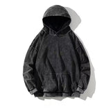 Men's Clothing Vintage Black Acid Wash Hoodies Men Women Oversized Hip Hop Sweatshirts Casual Pullover Y2K Clothes